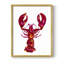 Reproduction encadrée de homard - bois massif-1077208259-1077208273