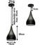 Pece Pendantlight 1-Flamming Hanging Light Teardrop Metal shade-563690389