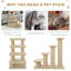 Escalier pour chat multi-niveaux à 4 niveaux pour chat, beige, 25 po - Votre tapis des chats aidants