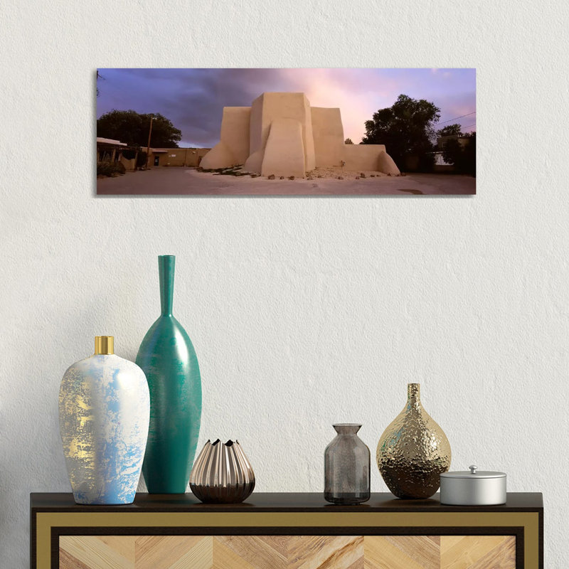 Overcast Clouds Sky Over A Church, San Francisco De Asis Church - Wrapped Canvas Panoramic Print