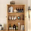 Garde-manger de 71 po avec bibliothèques, meuble télé de style campagnard pour téléviseur de 70 po ou moins Reshod-1202804263