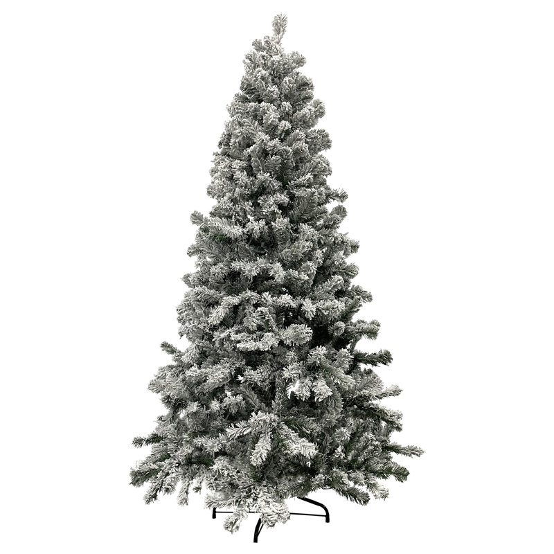 78'' H Green Pine Flocked/Frosted Christmas Tree