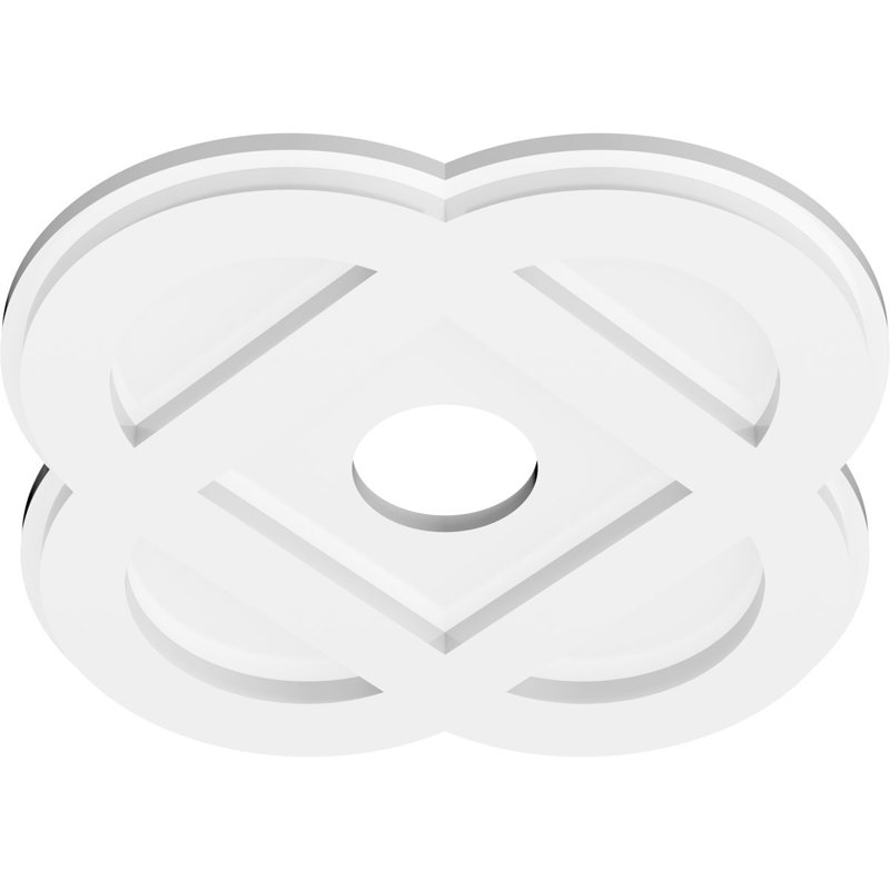 Médaillon de plafond contemporain en PVC de qualité architecturale Charlotte 3 po de diamètre intérieur