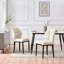 Chaises de salle à manger rembourrées en cuir synthétique 19,6 po H Raffertie avec structure en métal noir et dossier en forme de damier-1170870281-1150454625