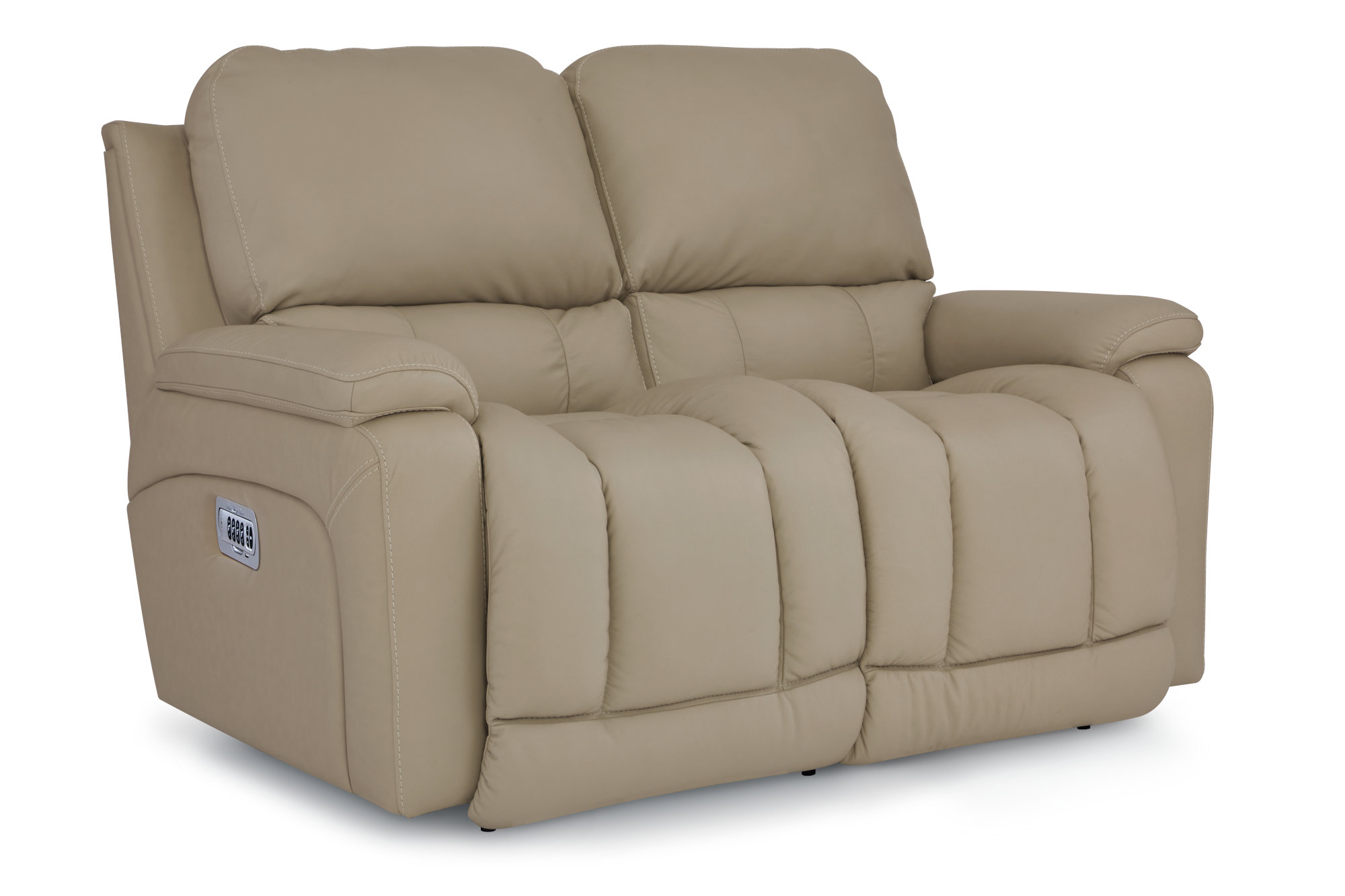 LaZBoy Greyson Power Leather Reclining Loveseat w/ Power Headrest