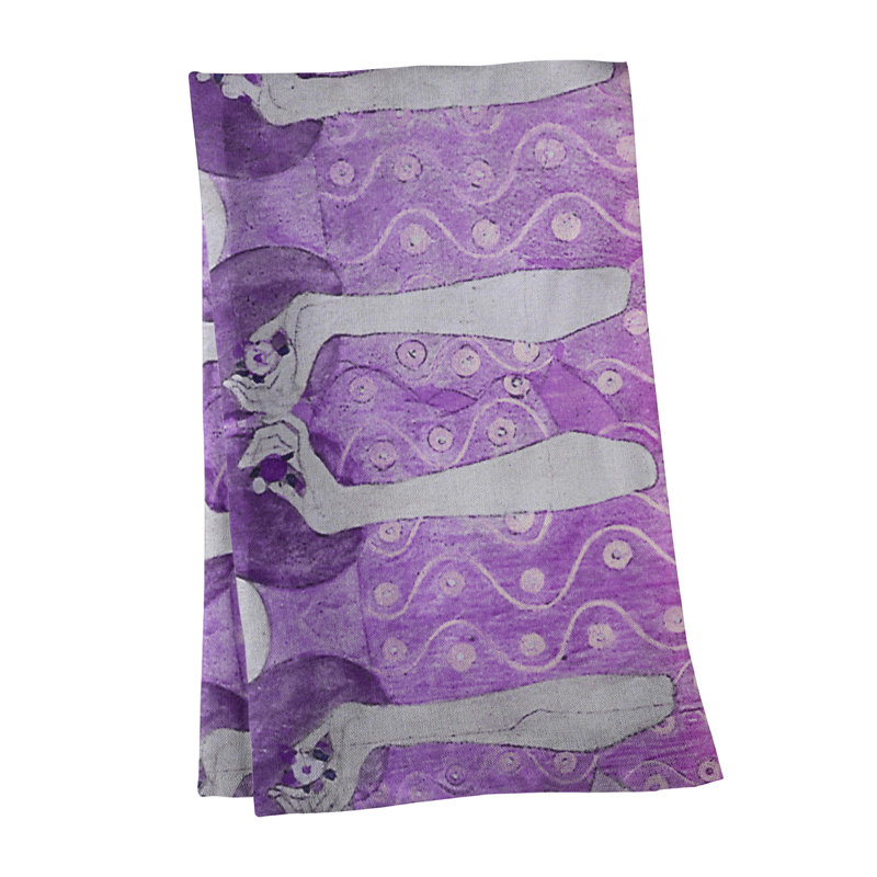 Serviette de thé ange mariés Magaw, Polyester sergé, Mauve