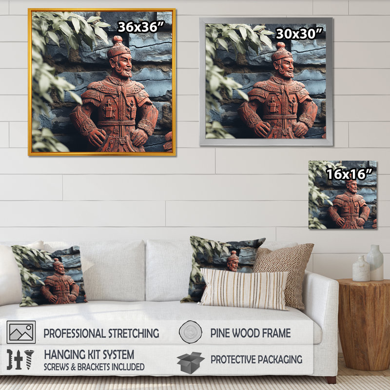 «China Terracotta Warriors 4», art mural chinois, Toile tendue, H 36 po x l 36 po x P 1,5 po