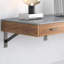 Grey Rectangular Sintered Stone Floating Desk with drawers desk-1468525641