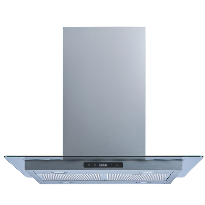 H114B Series 30" 600 CFM Convertible Island Range Hood in Stainless Steel With Filter Included