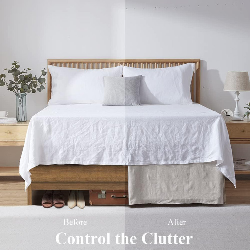 Linen Bed Skirt, Linen, Queen