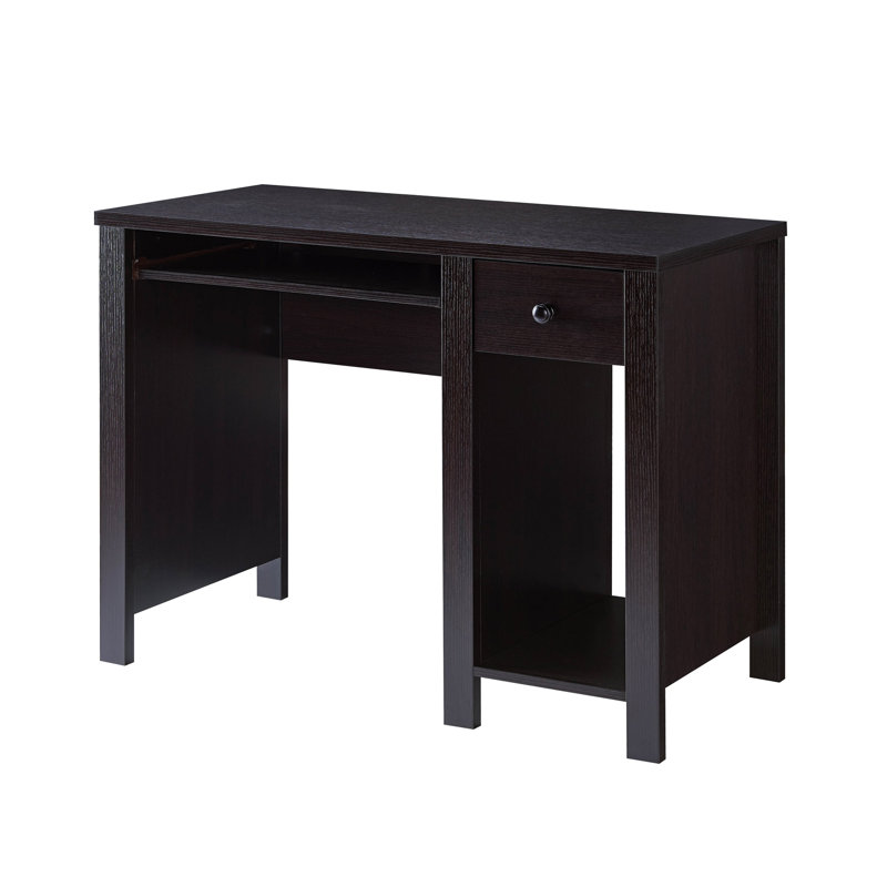 Bureau pour étudiant avec huche Bureau à domicile l 39 po Bureau d'écriture compact, Noir