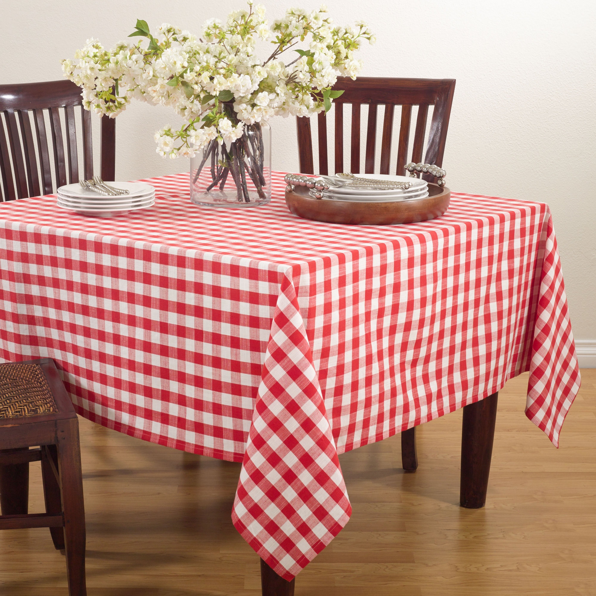 Utopie Gingham Tablecloth, Red