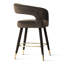 Tabouret de bar 24 po en velours à hauteur de comptoir avec repose-pieds doré-1438433683