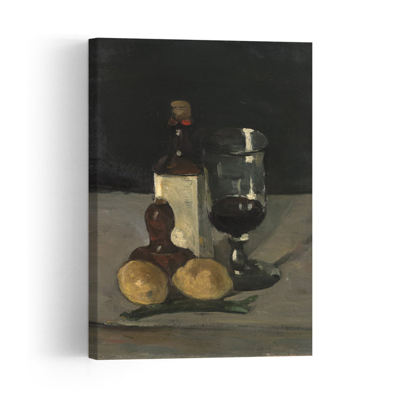 " Still Life With Bottle, And Lemons, 1867-9 Impressionist Abstract Contemporary Fruit Wall Art Print " by Paul Cezanne