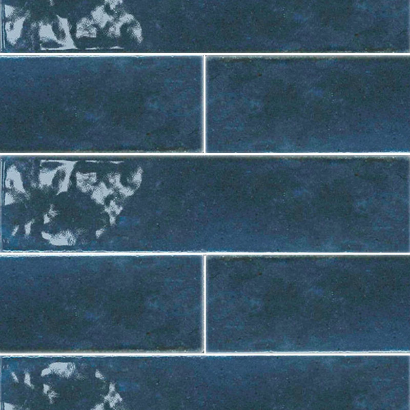 Carrelage mural rétro en porcelaine 2X10, Cobalto