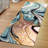 Soft Pile Printed Rug with Abstract Waves and Swirls Design Perfect for Adding a Touch of Modern Style to Your Living Room or Bedroom-591055889
