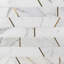 Matrix Trapezoid Marble And Brass Tile