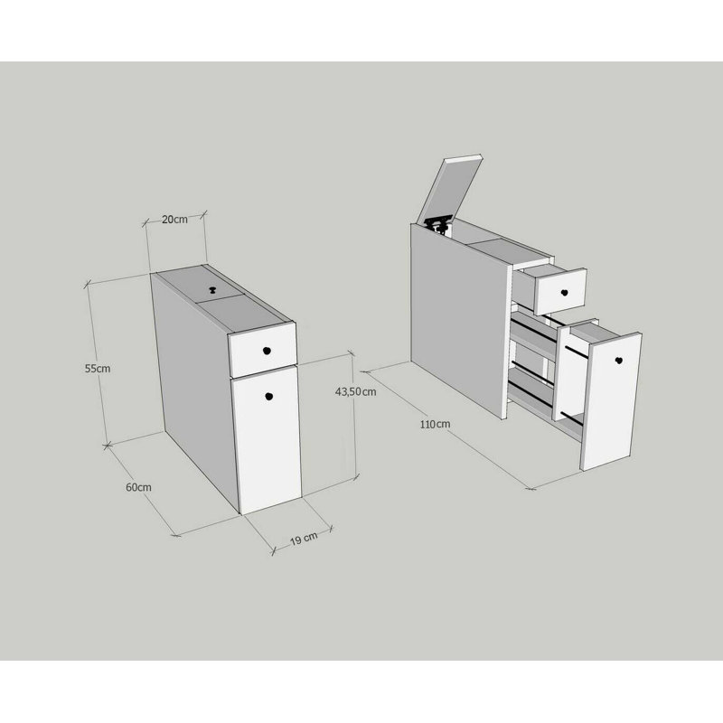 Wall Bathroom Cabinet, White