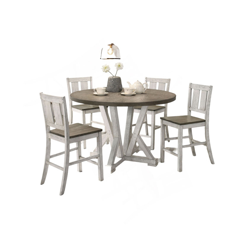 Mobilier de salle à manger à hauteur de comptoir 5 pièces
