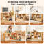 Bibliothèque Montessori, armoire de rangement en bois à 5 sections, étagère de rangement pour jouets avec bibliothèque pour enfants, étagère à livres Fess Safety Montessori pour chambres d'enfants, salle de classe, salle de jeux, garderie, école maternelle-869115753