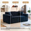 Canapé modulaire rembourré en flanelle de fourrure de lapin 2 pièces 2 pièces sans assemblage requis-131646353
