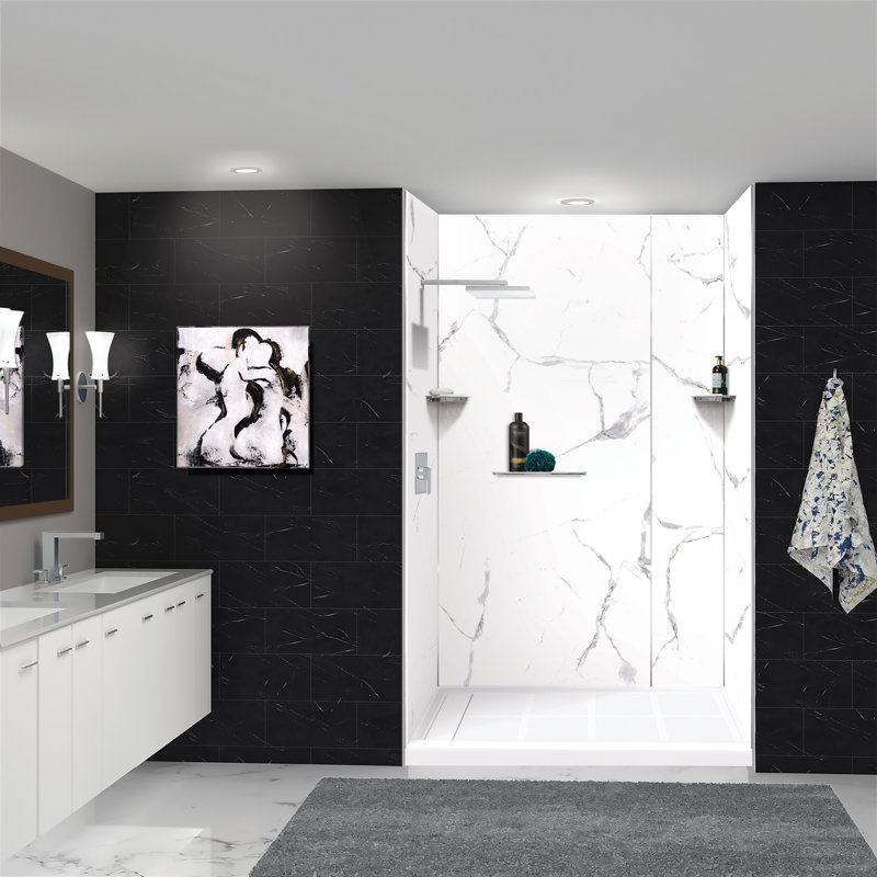 Tablette de douche Obaseki, Poli