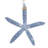 Wood Handmade Textured Starfish Blue Wall Decor with Long Beaded Hanging Rope-1844670