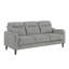 Canapé à 3 places de style moderne avec revêtement en chenille gris et ressorts ensachés confortables 1 pièce