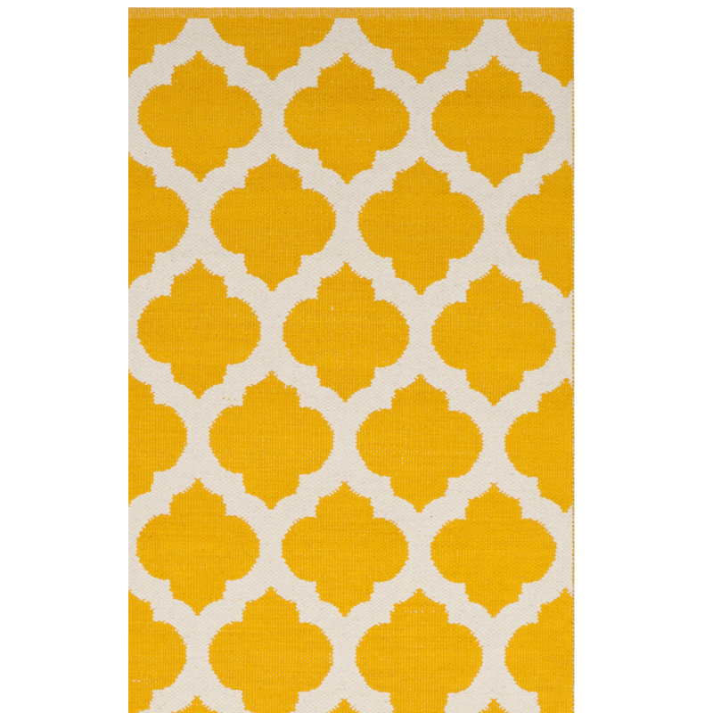 Romona Hand Woven Cotton Geometric Rug, Rectangle 8' x 10'