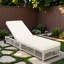Chaise longue d'extérieur avec dossier à 5 positions, structure en rotin renforcé, repose-pieds réglables et roues mobiles-1672873236