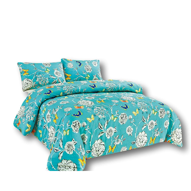 Tache Traditional Cotton Floral Duvet Cover, Queen