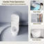 Toilette moderne et intelligente avec bidet, chasse d'eau automatique, ouverture / fermeture automatique, siège chauffant, eau chaude et sèche, fonction de bouclier en mousse