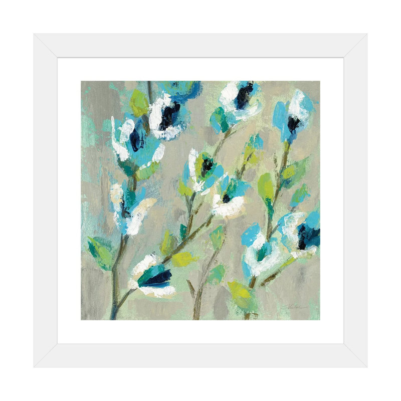 «Whimsical Branch I» par Silvia Vassileva - reproduction d'art, H 16 po x l 16 po x P 1 po, Blanc, Papier encadré blanc