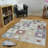 Stylish Woven Carpet, 4 x 6 Feet, 100% Polyester | Antibacterial, 3D Digital Printing, Non-Slip PVC Felt Dot Underside | Machine Washable, 0.4 in Pile Height, Perfect for Living Room & Bedroom Decor-1776101107
