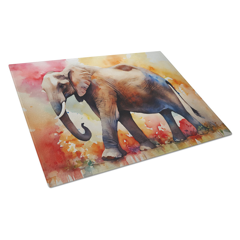 Elephant Glass Cutting Board Large