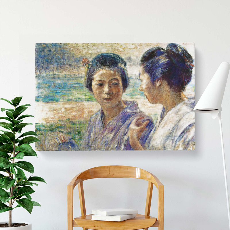 A Stroll by Fujishima Takeji - Wrapped Canvas Painting, 35cm H x 50cm W x 3cm D