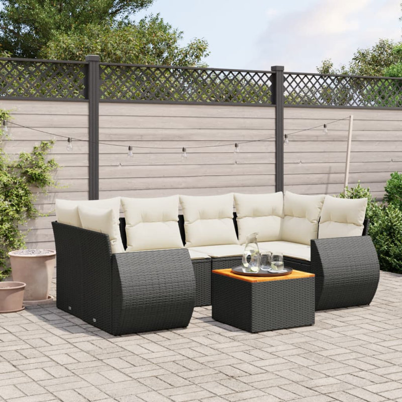 Vidaxl Garden Sofa Set Black