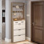 Armoire à chaussures 3 portes et 2 tiroirs - Gardez votre maison bien rangée et bien rangée avec une finition blanche