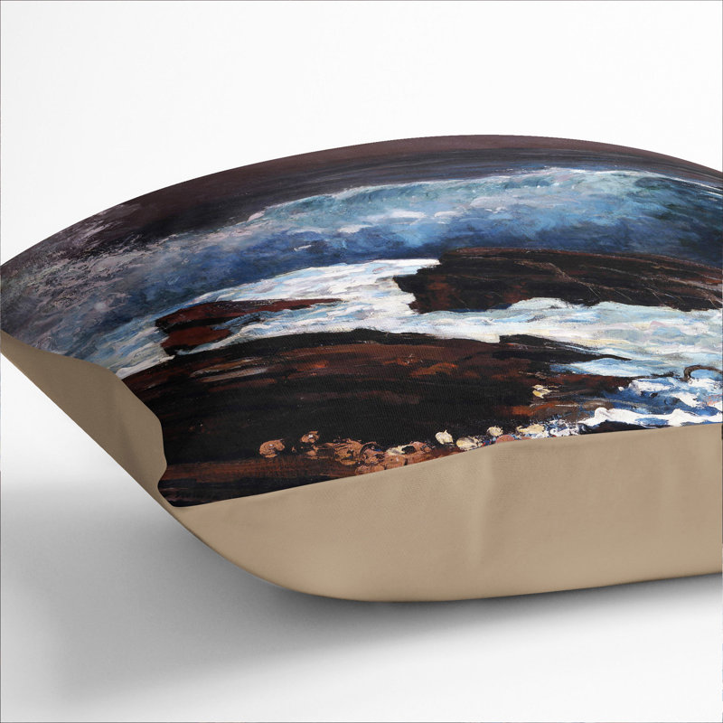 Sunlight On The Coast Square Throw Cushion, Stone, 55cm H x 55cm W x 20cm D