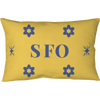 Coussin San Franciscon Basketball Colors Blue Gold Blue