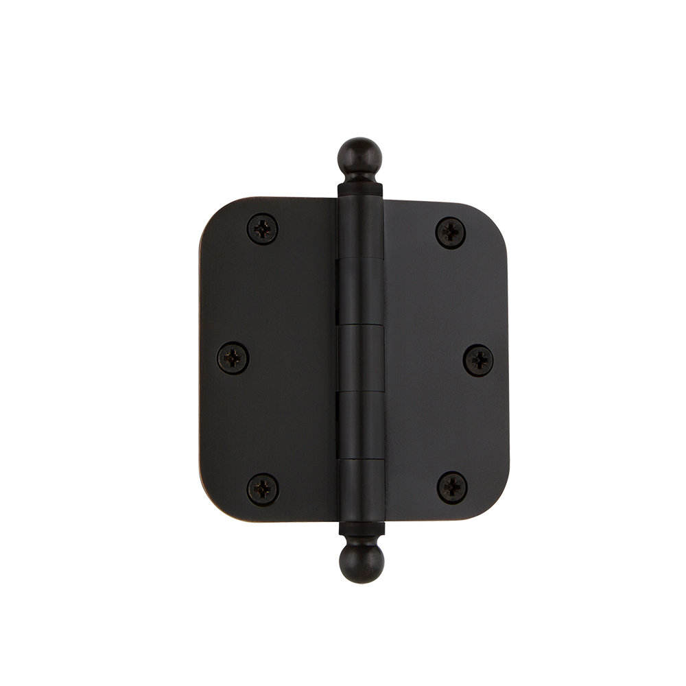 Nostalgic Warehouse 3.5" x 3.5" Ball Tip Residential Hinge with 5/8" Radius Corners Nostalgic Warehouse 