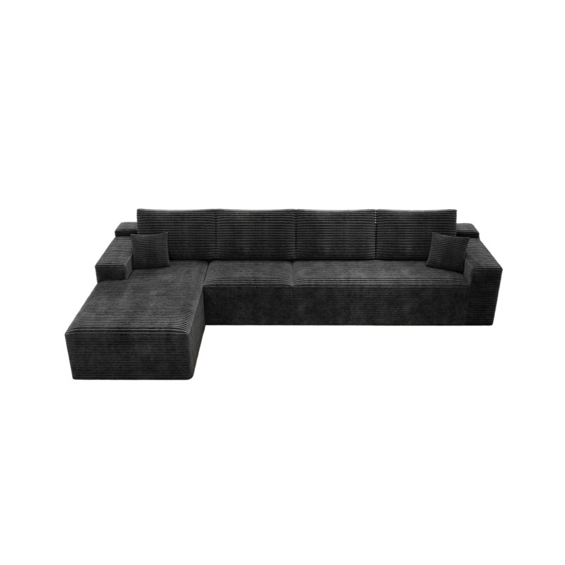 Canapé modulaire modulaire, canapé rembourré et comprimé pour salon, chambre à coucher, appartement, Gris