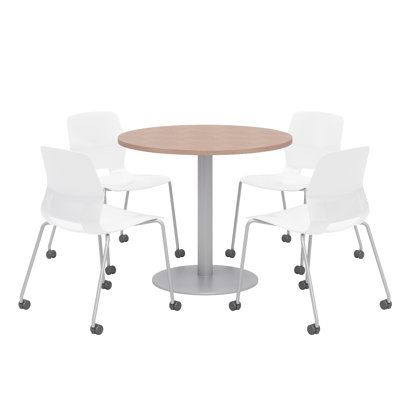 36" L Round Breakroom Table and Chair Set