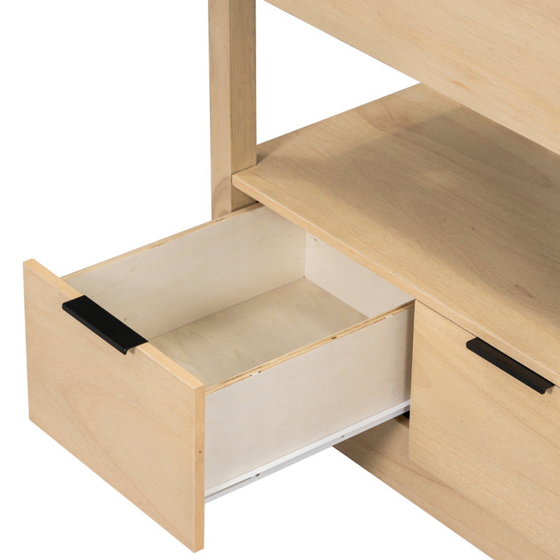 Meuble-lavabo simple autoportant de 30 po avec plateau en céramique Judsonia, Naturel