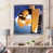 Impression argent sur toile encadrée