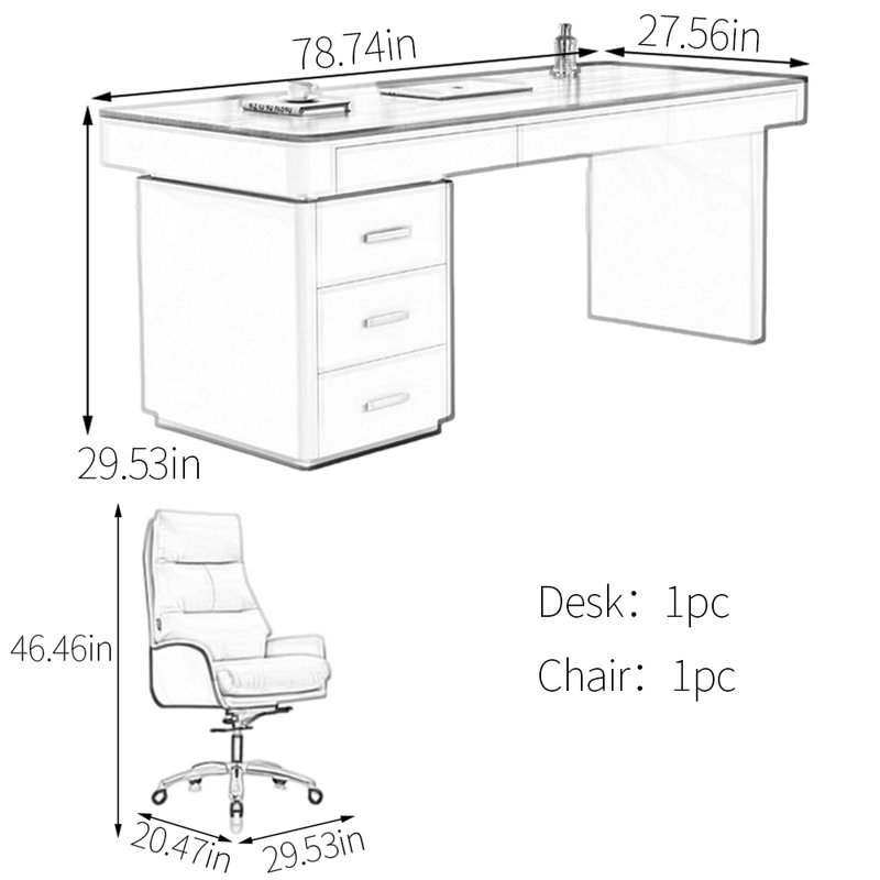 Multi-layer solid wood board desk