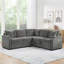 Canapé-lit modulaire en L Chenille-2095247329