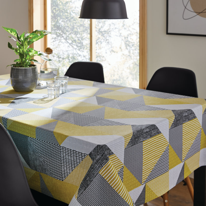 Larsson Geo Table Cloth, Ochre, 137cm W x 229cm L
