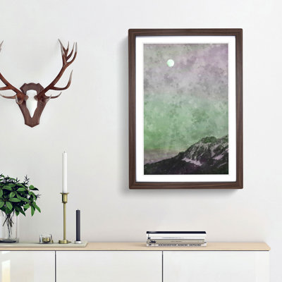 Moon over the Mountain - Picture Frame Painting Print