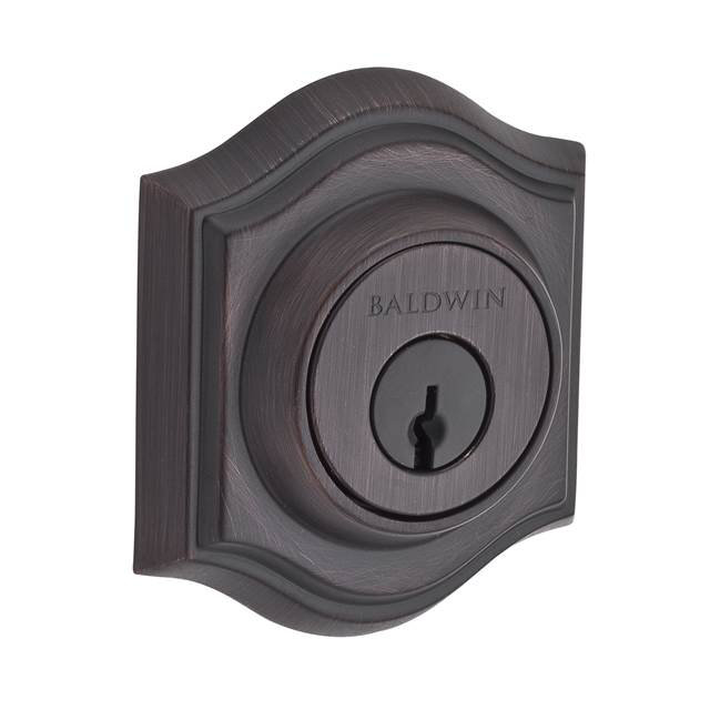 Traditional Arch Single Cylinder Deadbolt with Smartkey, Venetian Bronze